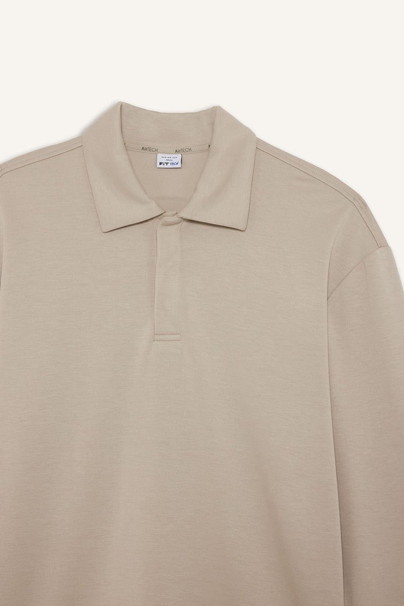 DeFacto Beige Man Standard Fit Stand Collar Modal Sports Sweatshirt Casual - Image 5